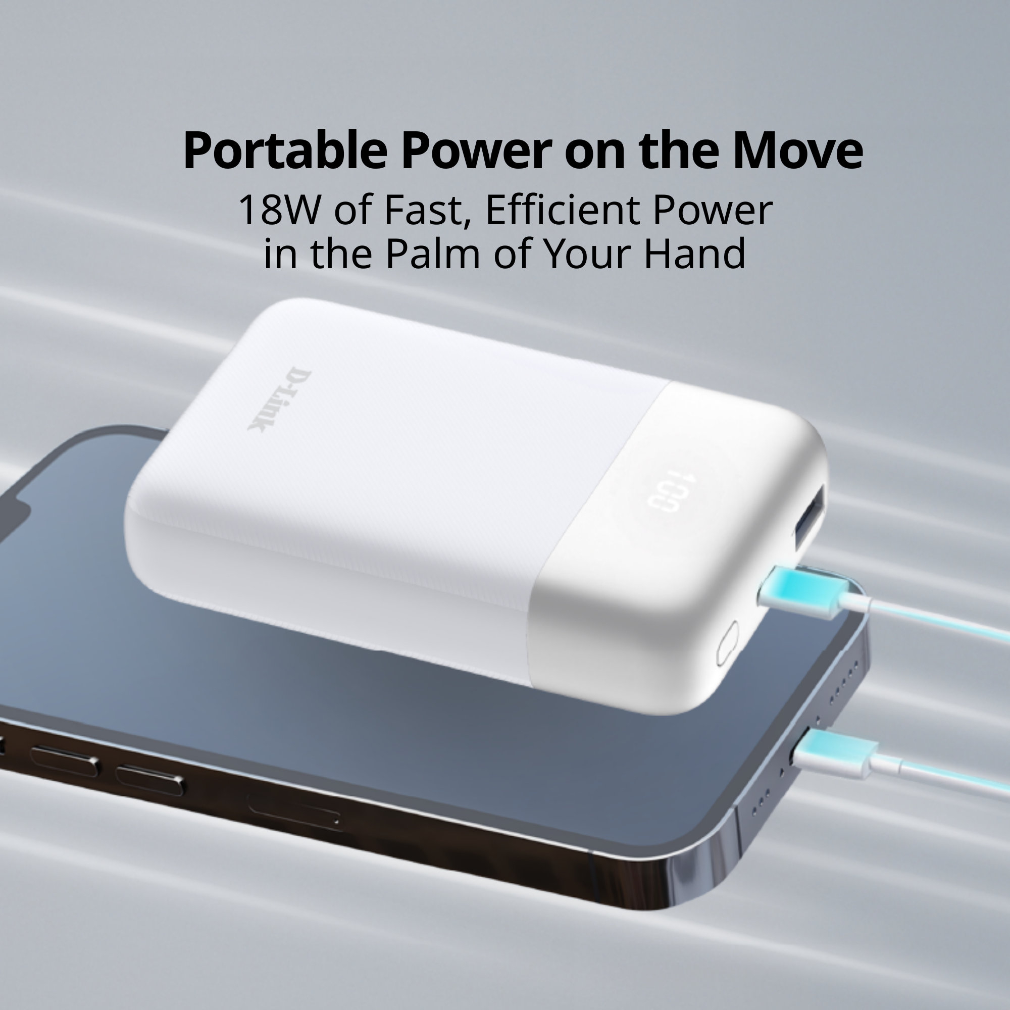 10000mAh PowerBank with USB-C & USB-A Ports