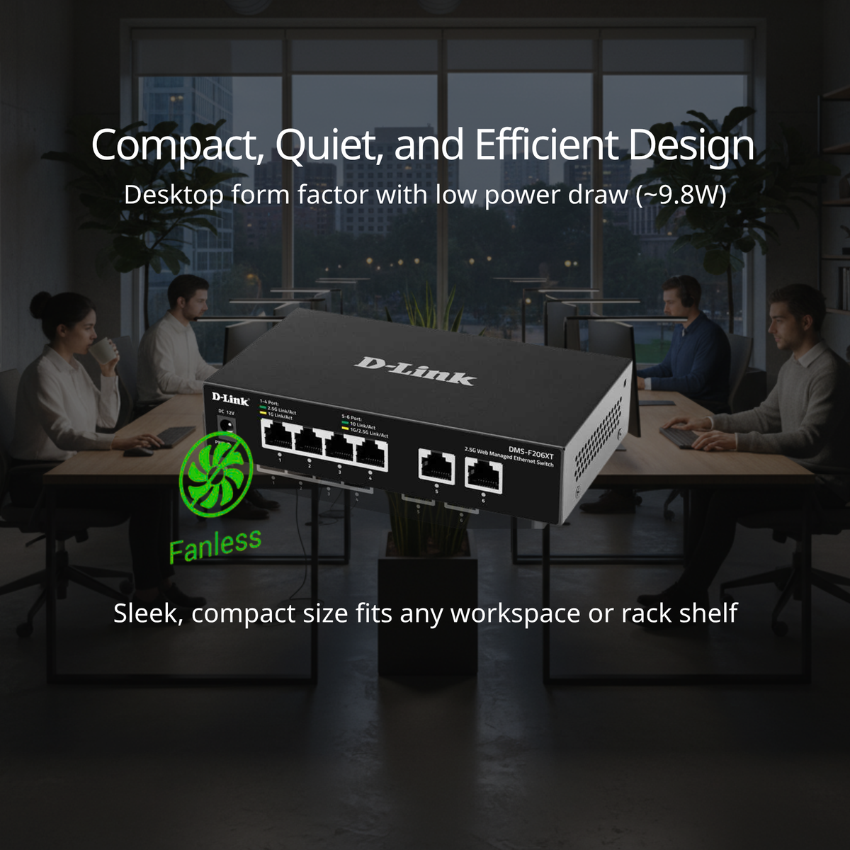 6-Port - 2x10G, 4x2.5G Web Managed Ethernet Switch