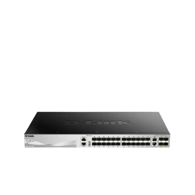 30-port Gigabit SFP Layer 3 Stackable Managed Switch with 6-port 10G Uplinks