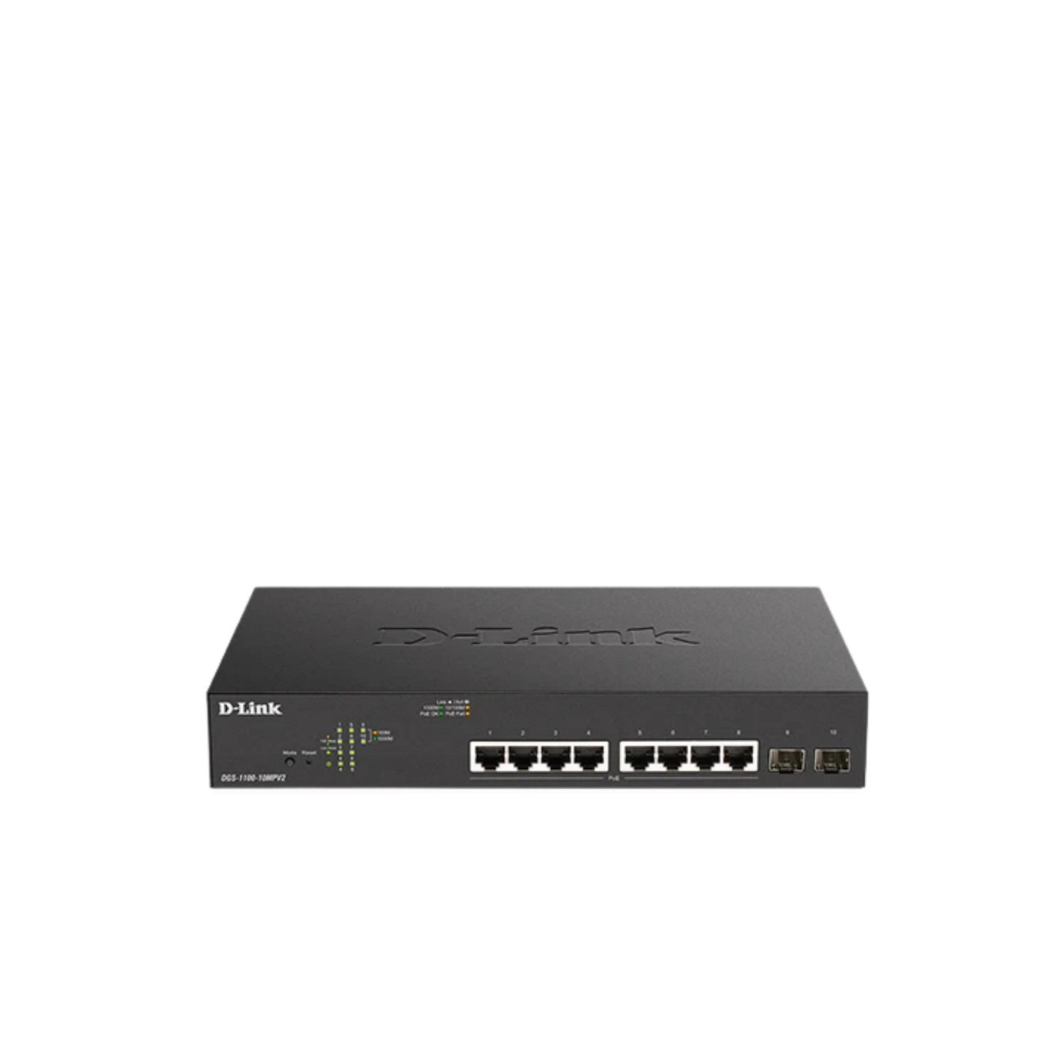 10-port Gigabit Smart Managed PoE (130W) Switch with 2-port Gigabit Uplinks