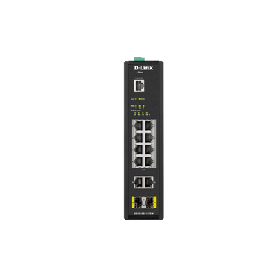 12-Port Gigabit Smart Managed Industrial PoE Switch-Wide Temp-240W PoE Budget