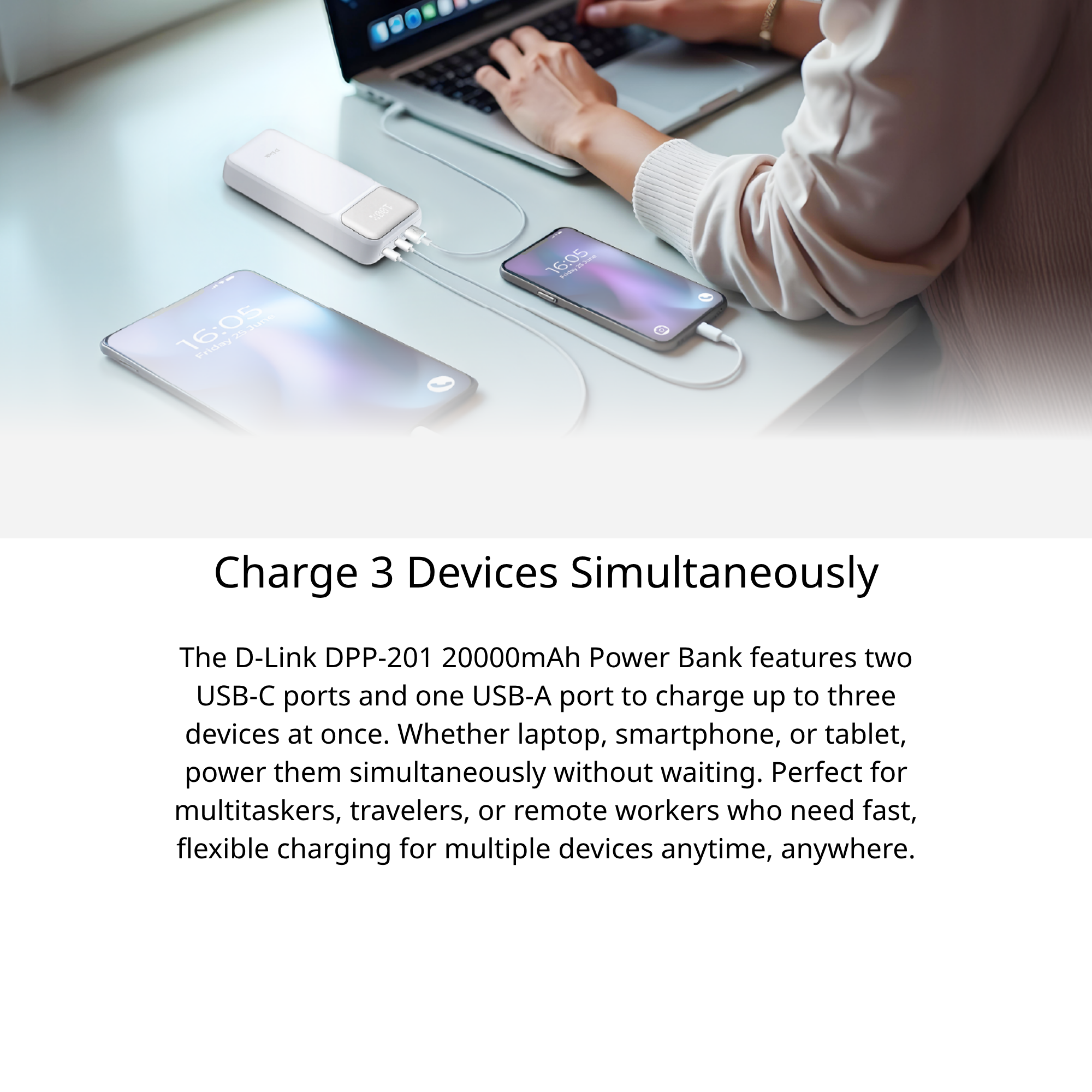 20000mAh 65W Fast Charging Power Bank