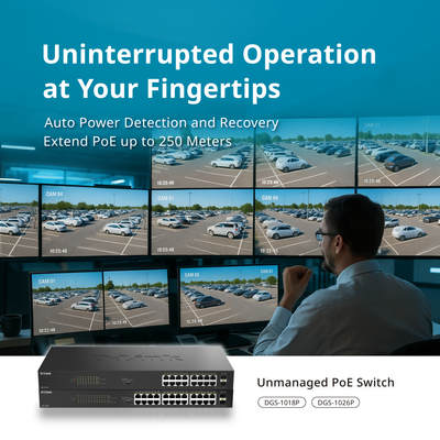 18-Port Gigabit Unmanaged PoE Switch