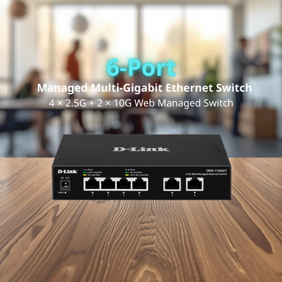 6-Port - 2x10G, 4x2.5G Web Managed Ethernet Switch