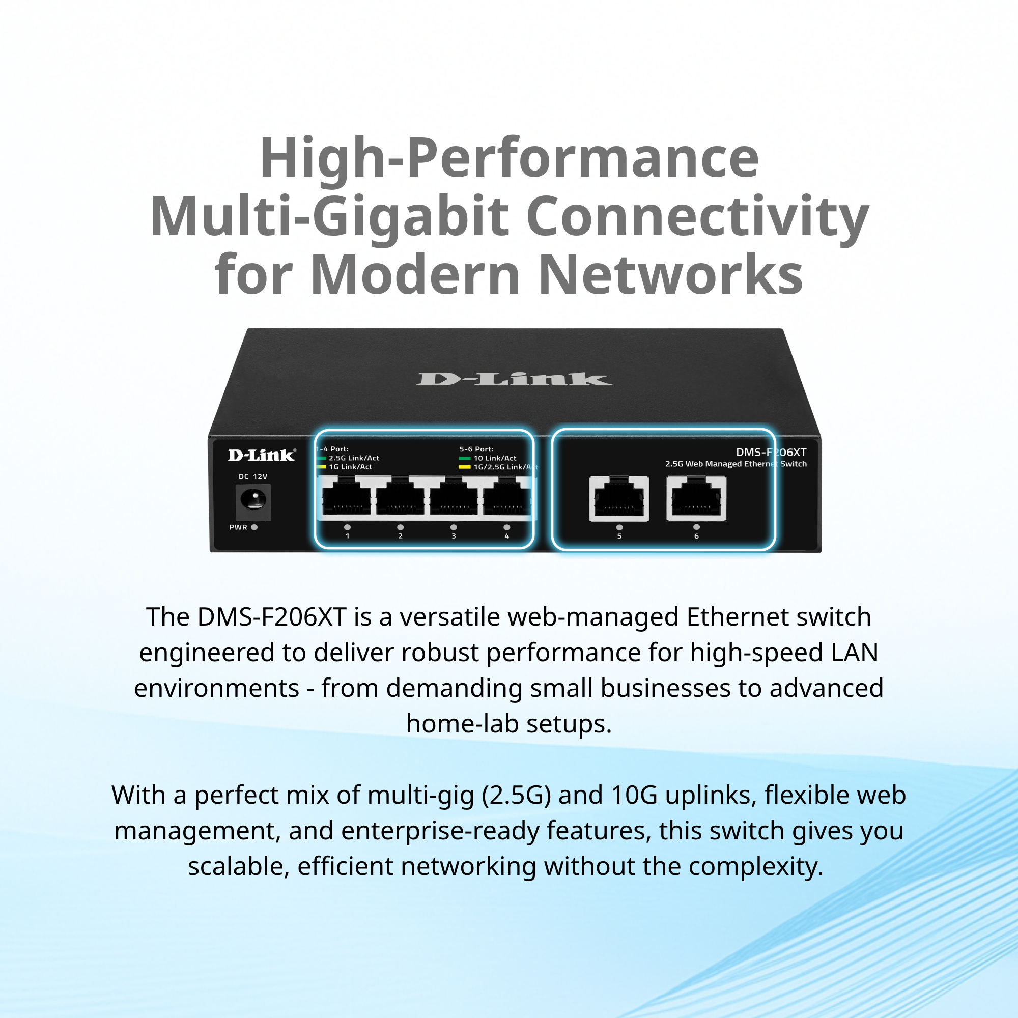 6-Port - 2x10G, 4x2.5G Web Managed Ethernet Switch