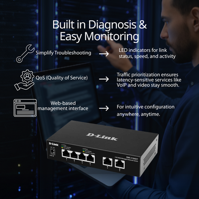 6-Port - 2x10G, 4x2.5G Web Managed Ethernet Switch