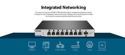 9-Port 2.5G/10G Multi-Gigabit (MG) Desktop Switch | DMS-F109XS
