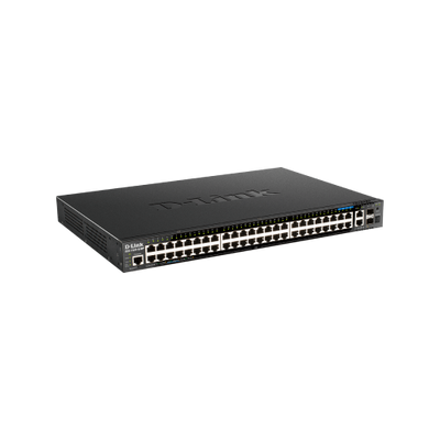 52-port Gigabit Layer 3 Stackable Smart Managed PoE (370W) Swith with 4-port 2.5G & 4-port 10G Uplinks