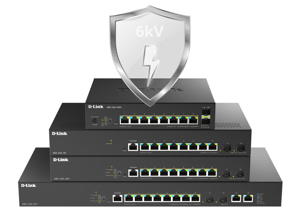6 kV Surge Protection for All Ethernet Ports
